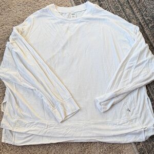 Joy Lab Women’s White Lightweight Sweatshirt in Large